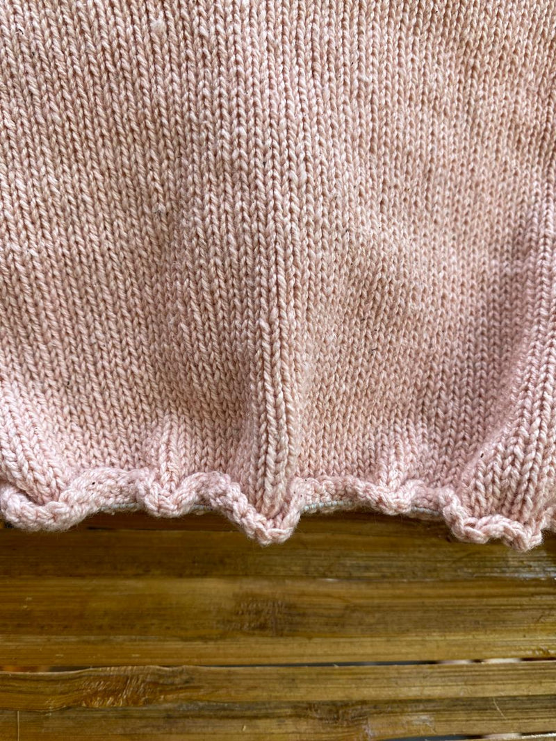 The Organic Cotton Knit Bralette in Baby Pink