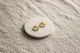 Gold Bobble Hoop Studs