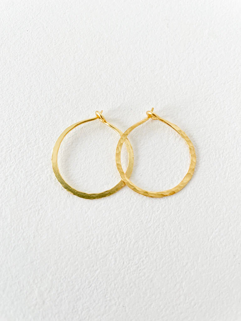 Big Minimal Textured Hoops