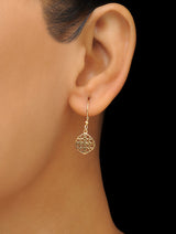 Mandala Silver 925 Gold Plated Earings