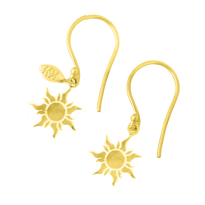 Sun Silver 925 Gold Plated Earings