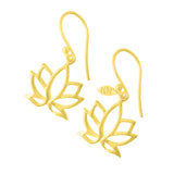 Lotus Silver 925 Gold Plated Earrings