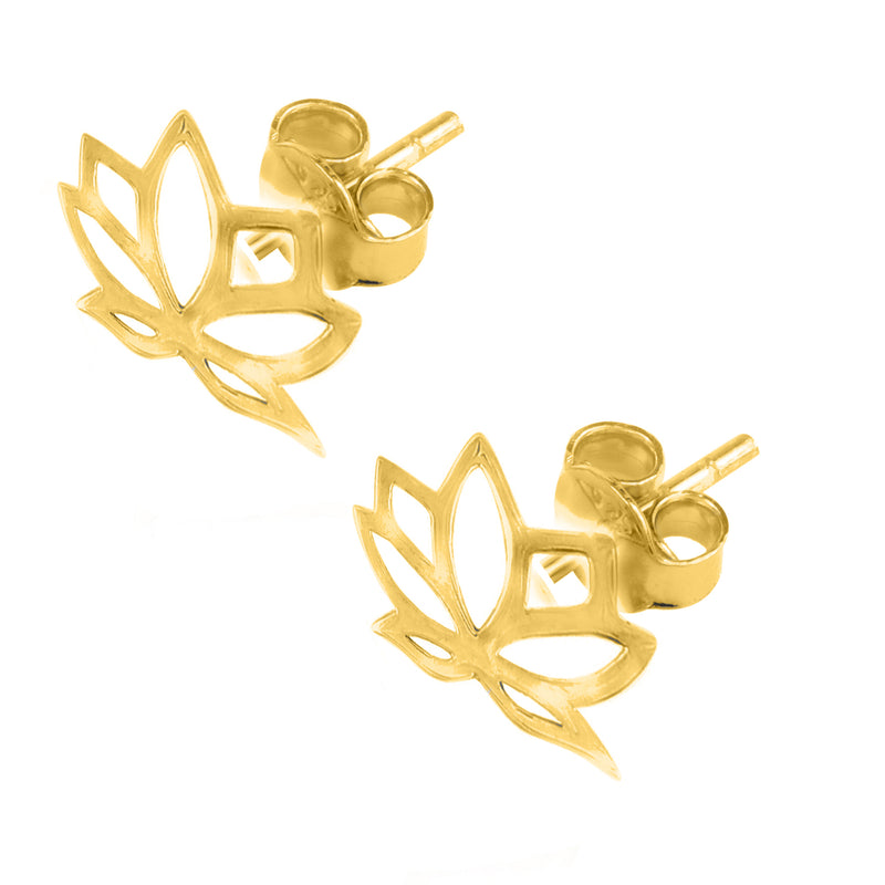 Lotus Silver 925 Gold Plated Studs
