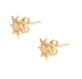 Sun Silver 925 Gold Plated Studs