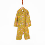 The Childrens Malari Hand Block Printed Cotton Girls Pyjama Set