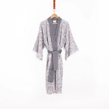 Hand Block Printed Kimono Dressing Gown Robe - Rikisha