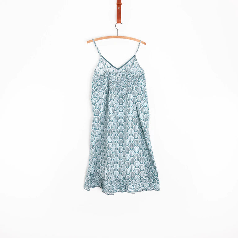 Hand Block Printed Cotton Camisole Nightdress - Lopa