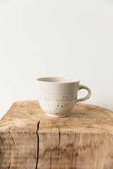 Hand Made Ceramic Cream & White Mug