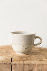 Hand Made Ceramic Cream & White Mug